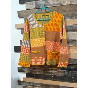Gudrun Sjoden colorful cardigan size L